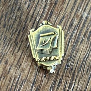 Vintage Gold Shorthand Pin